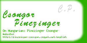 csongor pinczinger business card